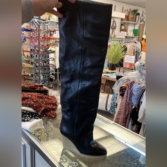 New without box sz 36 $860 Isabel Marant tall leather boots - Picture 1 of 2